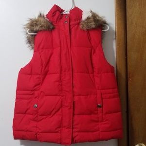 Red winter vest